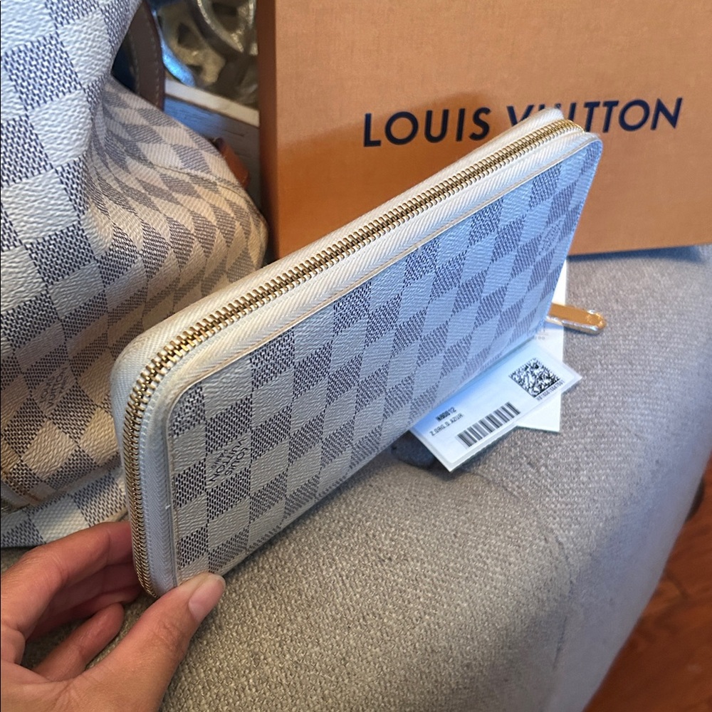 Louis Vuitton Damier Azur Canvas Sperone Backpack & Damier Azur Organizer - Picture 14 of 17